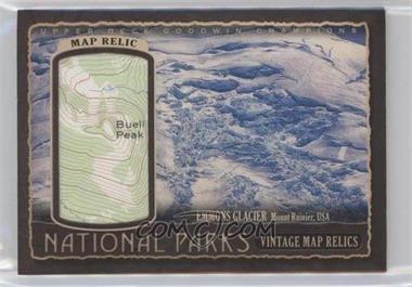 2018 Upper Deck Goodwin Champions - National Parks Vintage Map Relics #NP-27 - Mount Rainier - Emmons Glacier /99
