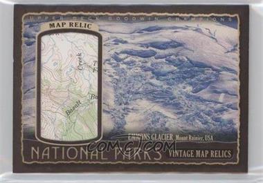 2018 Upper Deck Goodwin Champions - National Parks Vintage Map Relics #NP-27 - Mount Rainier - Emmons Glacier /99