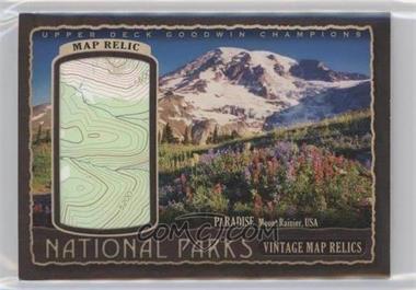 2018 Upper Deck Goodwin Champions - National Parks Vintage Map Relics #NP-29 - Mount Rainier - Paradise /99