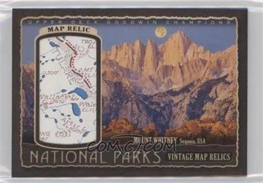 2018 Upper Deck Goodwin Champions - National Parks Vintage Map Relics #NP-40 - Sequoia - Mount Whitney /90