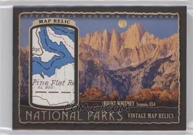 2018 Upper Deck Goodwin Champions - National Parks Vintage Map Relics #NP-40 - Sequoia - Mount Whitney /90