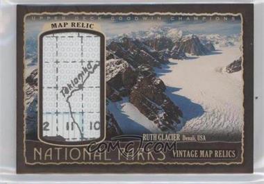 2018 Upper Deck Goodwin Champions - National Parks Vintage Map Relics #NP-44 - Denali - Ruth Glacier /17