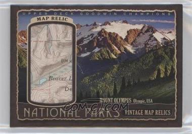 2018 Upper Deck Goodwin Champions - National Parks Vintage Map Relics #NP-59 - Olympic - Mount Olympus /38