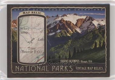 2018 Upper Deck Goodwin Champions - National Parks Vintage Map Relics #NP-59 - Olympic - Mount Olympus /38 [EX to NM]