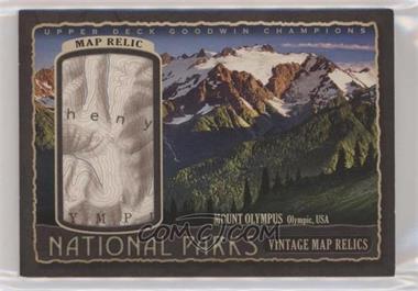 2018 Upper Deck Goodwin Champions - National Parks Vintage Map Relics #NP-59 - Olympic - Mount Olympus /38