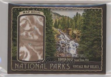 2018 Upper Deck Goodwin Champions - National Parks Vintage Map Relics #NP-64 - Grand Teton - Hidden Halls /29