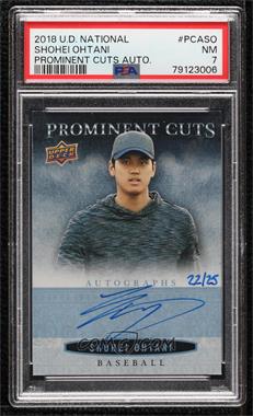 2018 Upper Deck National Convention - Prominent Cuts Autographs #PCA-SO - Shohei Ohtani /25 [PSA 7 NM]