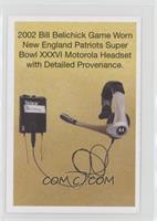 2002 Bill Belichick Super Bowl Headset