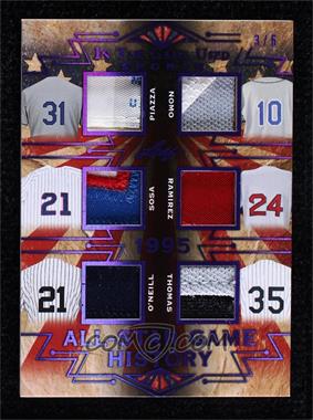 2019 Leaf In The Game Used Sports - All-Star Game History 6 Relics Prime - Purple #ASGP-11 - Mike Piazza, Hideo Nomo, Sammy Sosa, Manny Ramirez, Paul O'Neill, Frank Thomas /6