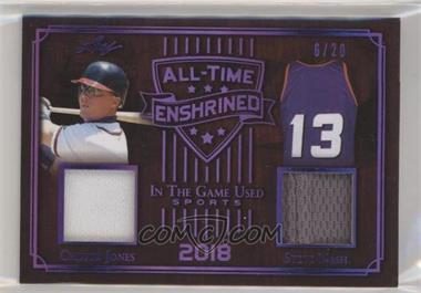 2019 Leaf In The Game Used Sports - All-Time Enshrined Relics - Purple #ATE-01 - Chipper Jones, Steve Nash /20