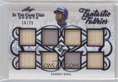 2019 Leaf In The Game Used Sports - Fantastic Fabrics 8 #FF-22 - Sammy Sosa /25