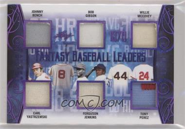 2019 Leaf In The Game Used Sports - Fantasy Baseball Leaders - Purple #FBL-03 - Johnny Bench, Carl Yastrzemski, Bob Gibson, Fergie Jenkins, Willie McCovey, Tony Perez /35