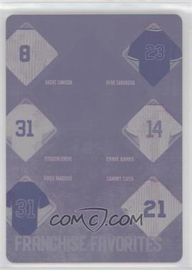 2019 Leaf In The Game Used Sports - Franchise Favorites - Press Plate Magenta #FRF-05 - Andre Dawson, Ryne Sandberg, Fergie Jenkins, Ernie Banks, Greg Maddux, Sammy Sosa /1