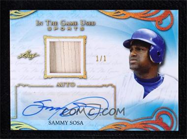 2019 Leaf In The Game Used Sports - In The Game Used Auto - Gold #UA-SS1 - Sammy Sosa /1
