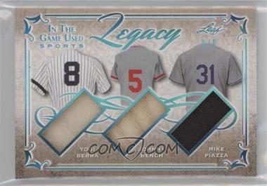 2019 Leaf In The Game Used Sports - Legacy Triple Relics - Platinum #L-01 - Yogi Berra, Johnny Bench, Mike Piazza /7