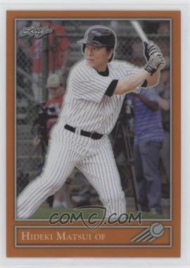 2019 Leaf National Convention - [Base] - Orange #TN-25 - Hideki Matsui /3