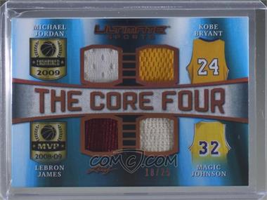 2019 Leaf Ultimate Sports - The Core Four #TC4-07 - Michael Jordan, Kobe Bryant, LeBron James, Magic Johnson /25