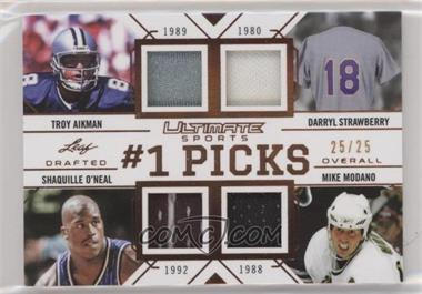 2019 Leaf Ultimate Sports - Ultimate #1 Picks #1P-03 - Troy Aikman, Darryl Strawberry, Shaquille O'Neal, Mike Modano /25