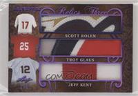 Scott Rolen, Troy Glaus, Jeff Kent #/5