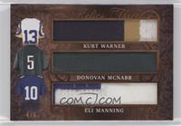 Kurt Warner, Donovan McNabb, Eli Manning #/6