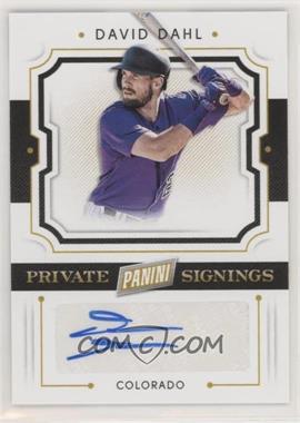 2019 Panini Father's Day - Private Signings #DD - David Dahl