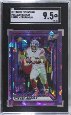 2019 Panini National Convention VIP - [Base] - Purple Prizm #4 - Saquon Barkley /99 [SGC 9.5 Mint+]