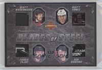 Scott Niedermayer, Scott Gomez, Travis Zajac, Ken Daneyko #/1