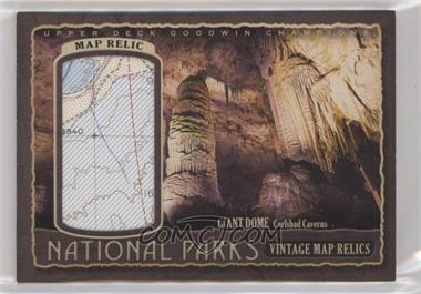 2019 Upper Deck Goodwin Champions - National Parks Vintage Map Relics #NP-81 - Carlsbad Caverns - Giant Dome /30