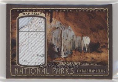 2019 Upper Deck Goodwin Champions - National Parks Vintage Map Relics #NP-82 - Carlsbad Caverns - Green Lake /30