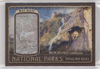 2019 Upper Deck Goodwin Champions - National Parks Vintage Map Relics #NP-84 - Carlsbad Caverns - Sitting Bull Falls /30