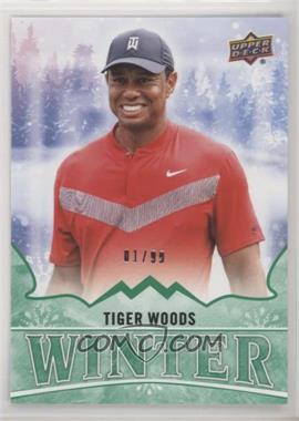 2019 Upper Deck Singles Day Winter North America - [Base] - Green Silver Foil #W8 - Tiger Woods /99