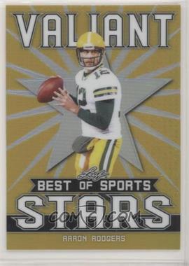 2020 Leaf Best of Sports - Valiant Stars - Gold #VS-03 - Aaron Rodgers /10