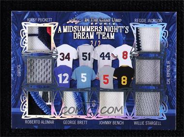 2020 Leaf In The Game Used Sports - A Midsummers Night's Dream Team - Holo Silver #MNDT-03 - Kirby Puckett, Reggie Jackson, Ichiro Suzuki, Cal Ripken Jr., Roberto Alomar, George Brett, Johnny Bench, Willie Stargell /2