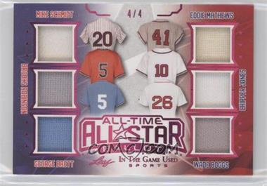 2020 Leaf In The Game Used Sports - All-Time All Star Ballot - Magenta #ATAS-04 - Mike Schmidt, Brooks Robinson, George Brett, Eddie Mathews, Chipper Jones, Wade Boggs /4