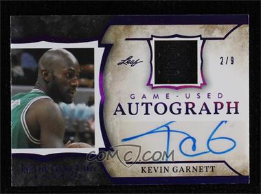 2020 Leaf In The Game Used Sports - Game Used Autographs - Purple #GUA-KG1 - Kevin Garnett /9
