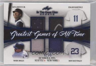 2020 Leaf In The Game Used Sports - Greatest Games of All Time - Blue #GGAT-02 - Ken Griffey Jr., Wade Boggs, Edgar Martinez, Don Mattingly, Edgar Martinez /35