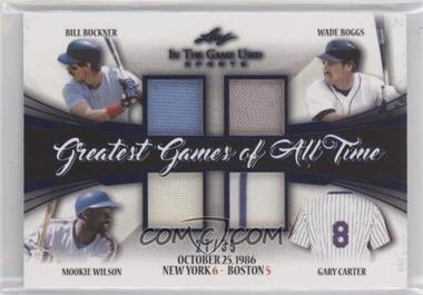 2020 Leaf In The Game Used Sports - Greatest Games of All Time - Blue #GGAT-05 - Bill Buckner, Wade Boggs, Mookie Wilson, Gary Carter /35