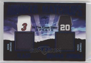 2020 Leaf In The Game Used Sports - Moniker Matchups - Blue #MM-11 - Dwyane Wade, Manu Ginobili /35 [EX to NM]