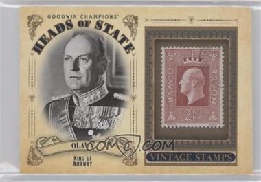 2020 Upper Deck Goodwin Champions - Heads of State Stamp Relics #HS-25 - Olav V of Norway