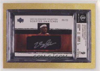 2021 Heritage Auctions Advertisement Cards - [Base] #137 - LeBron James (2003-04 Exquisite Collection Scripted Swatches)