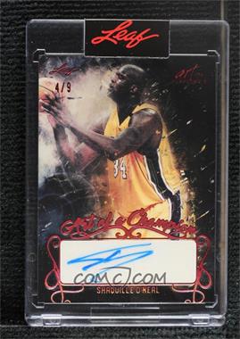 2021 Leaf Art of Sport - Art of a Champion Autographs - Red Holofoil #AC-SO1 - Shaquille O'Neal /9 [Uncirculated]