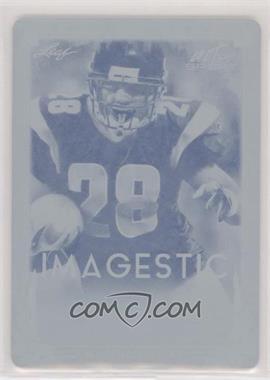 2021 Leaf Art of Sport - Imagestic Autographs - Printing Plate Cyan #IM-MF1 - Marshall Faulk /1