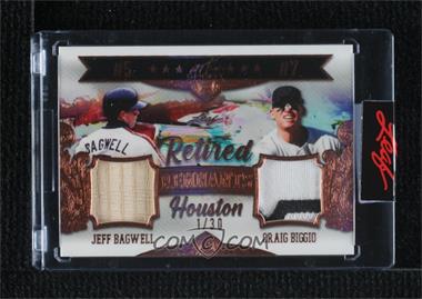 2021 Leaf Art of Sport - Retired Remnants Relics - Bronze #RR-12 - Jeff Bagwell, Craig Biggio /30 [Uncirculated]