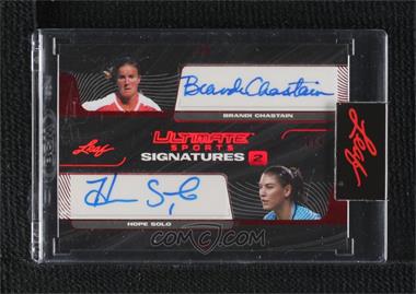 2021 Leaf Ultimate Sports - Signatures 2 - Red #US2-13 - Brandi Chastain, Hope Solo /4 [Uncirculated]