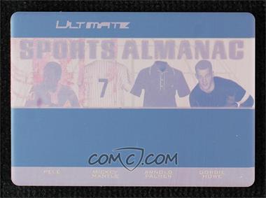 2021 Leaf Ultimate Sports - Sports Almanac - Printing Plate Magenta #USA-07 - Pele, Mickey Mantle, Arnold Palmer, Gordie Howe /1