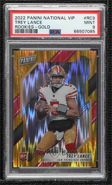 2021 Panini National Convention VIP Gold Pack - [Base] - Gold Prizm #RC9 - Rookies - Trey Lance /10 [PSA 9 MINT]
