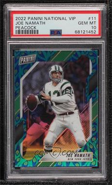 2021 Panini National Convention VIP Gold Pack - [Base] - Peacock Prizm #11 - Joe Namath [PSA 10 GEM MT]