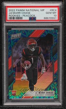 2021 Panini National Convention VIP Gold Pack - [Base] - Peacock Prizm #RC4 - Rookies - Ja'Marr Chase [PSA 10 GEM MT]
