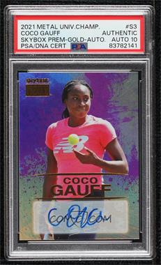 2021 Skybox Metal Universe Champions - Skybox Premium - Gold Autographs #S-3 - Coco Gauff [PSA Authentic]