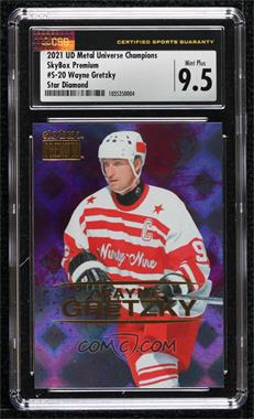 2021 Skybox Metal Universe Champions - Skybox Premium - Star Diamond #S-20 - Wayne Gretzky /1 [CSG 9.5 Mint Plus]